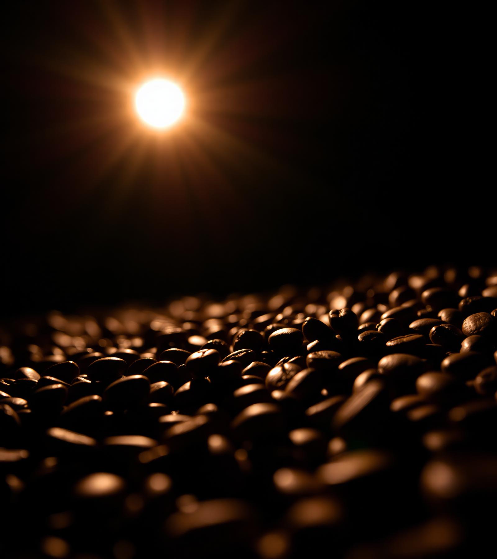 Freshly roasted Kenyan coffee beans